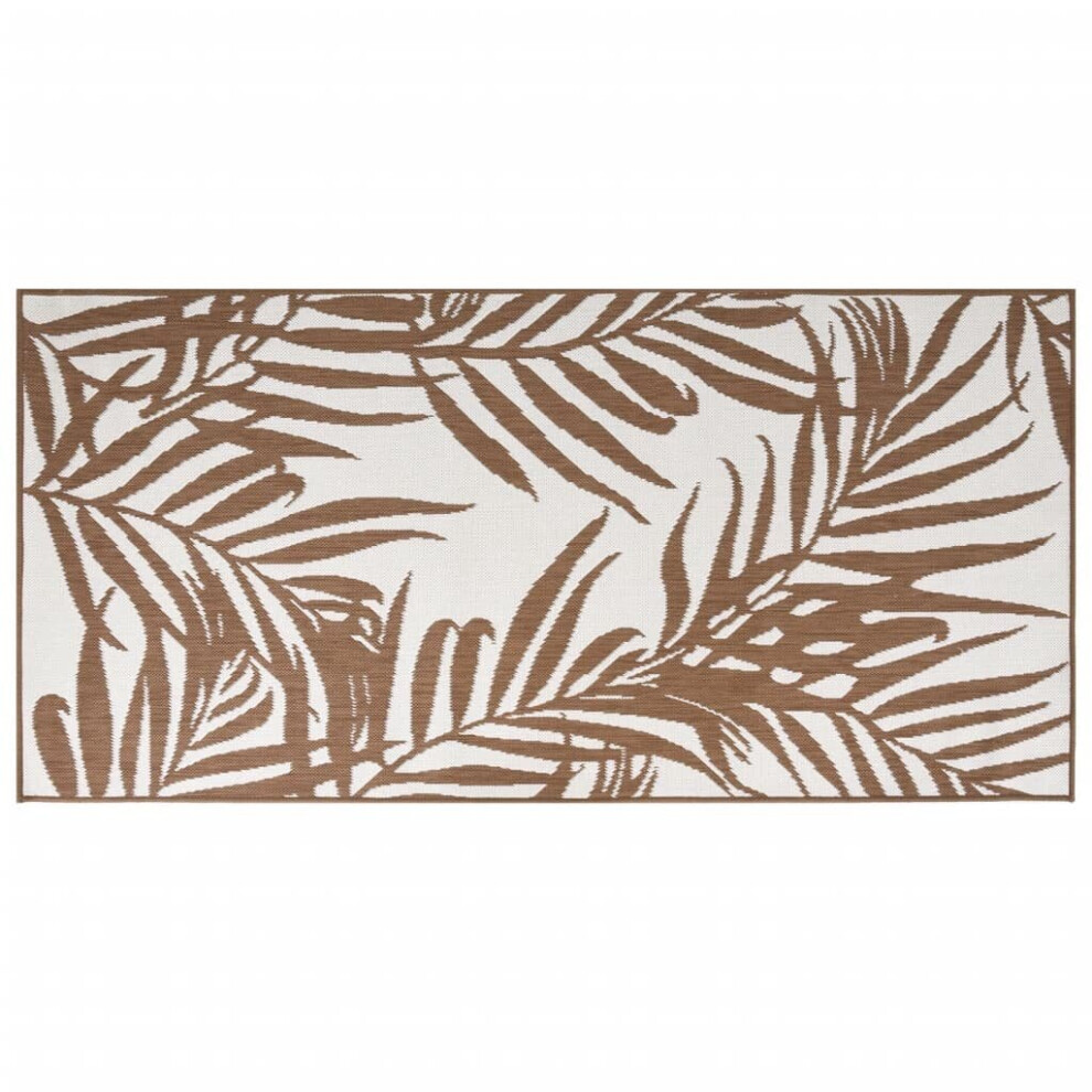 (brown and white, 100 x 200 cm) vidaXL Outdoor Rug Floor Carpet Door Mat Washable Floor Rug Reversible Design