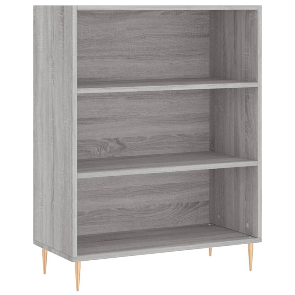 (grey sonoma) vidaXL Bookcase Sideboard Storage Unit Bookshelf Sonoma Oak Engineered Wood