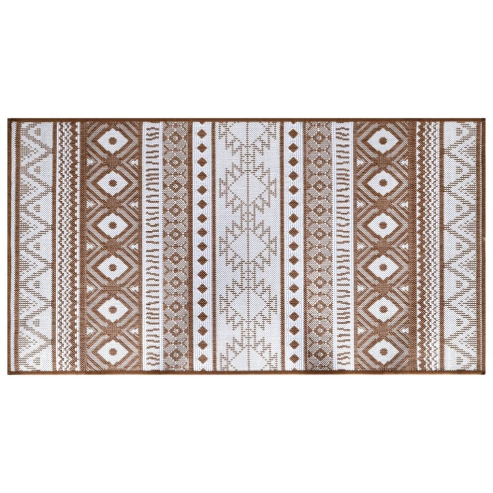 (brown, 80 X 150 cm) vidaXL Outdoor Rug Floor Carpet Door Mat Washable Floor Rug Reversible Design