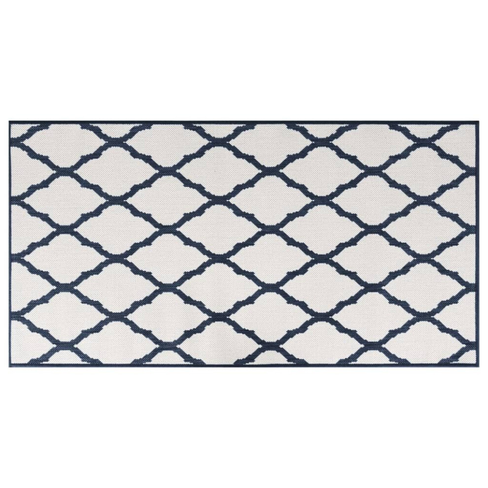 (navy, 80 x 150 cm) vidaXL Outdoor Rug Floor Carpet Door Mat Washable Floor Rug Reversible Design