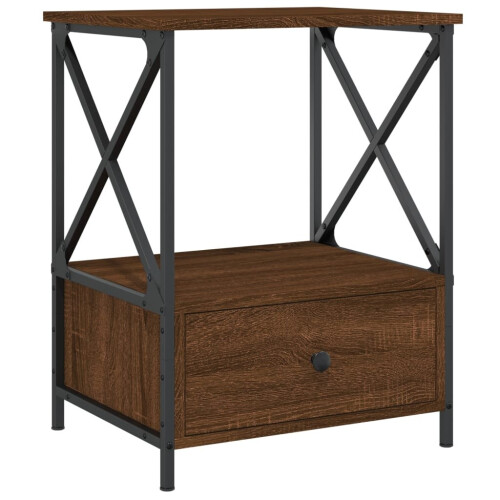 VidaXL (brown oak) vidaXL Bedside Tables Bedside Cabinet Nightstand Side Table Engineered Wood 1