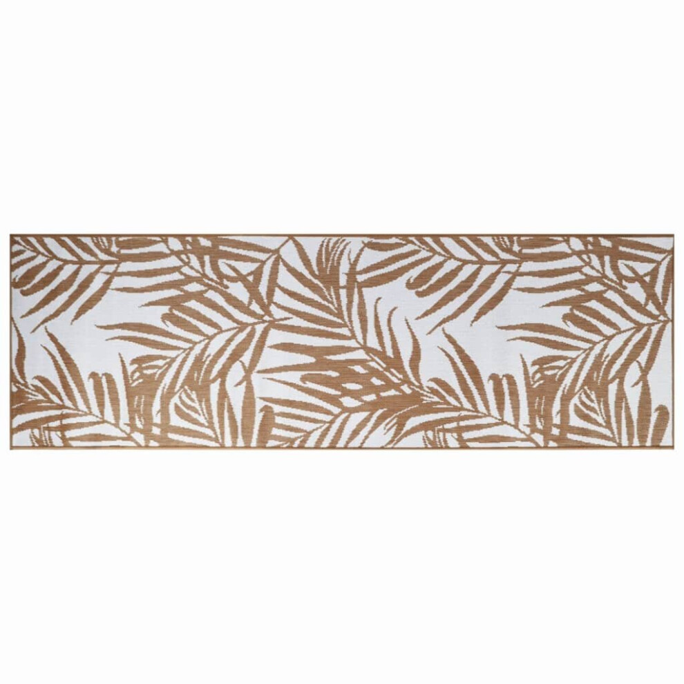 (brown and white, 80 x 250 cm) vidaXL Outdoor Rug Floor Carpet Door Mat Washable Floor Rug Reversible Design