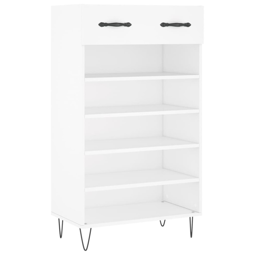 (white) vidaXL Shoe Cabinet Shoe Cupboard Shoe Storage Rack Sonoma Oak Engineered Wood