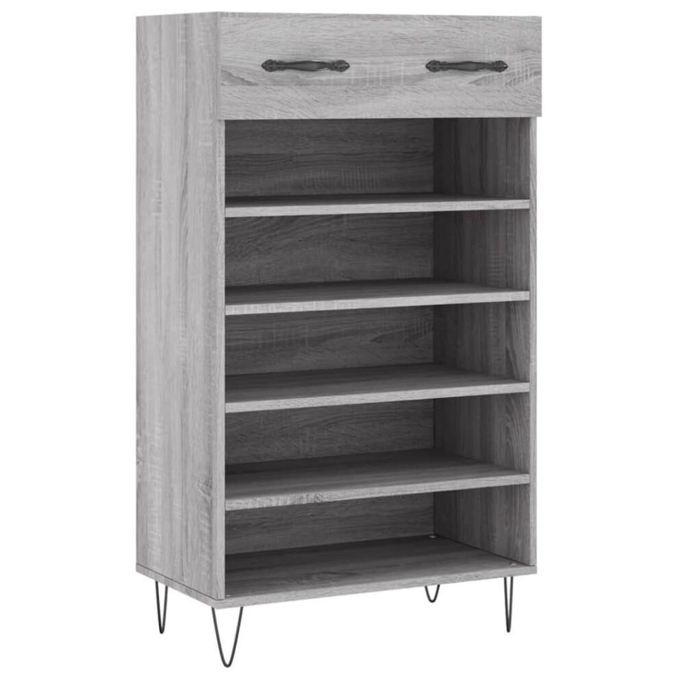 (grey sonoma) vidaXL Shoe Cabinet Shoe Cupboard Shoe Storage Rack Sonoma Oak Engineered Wood