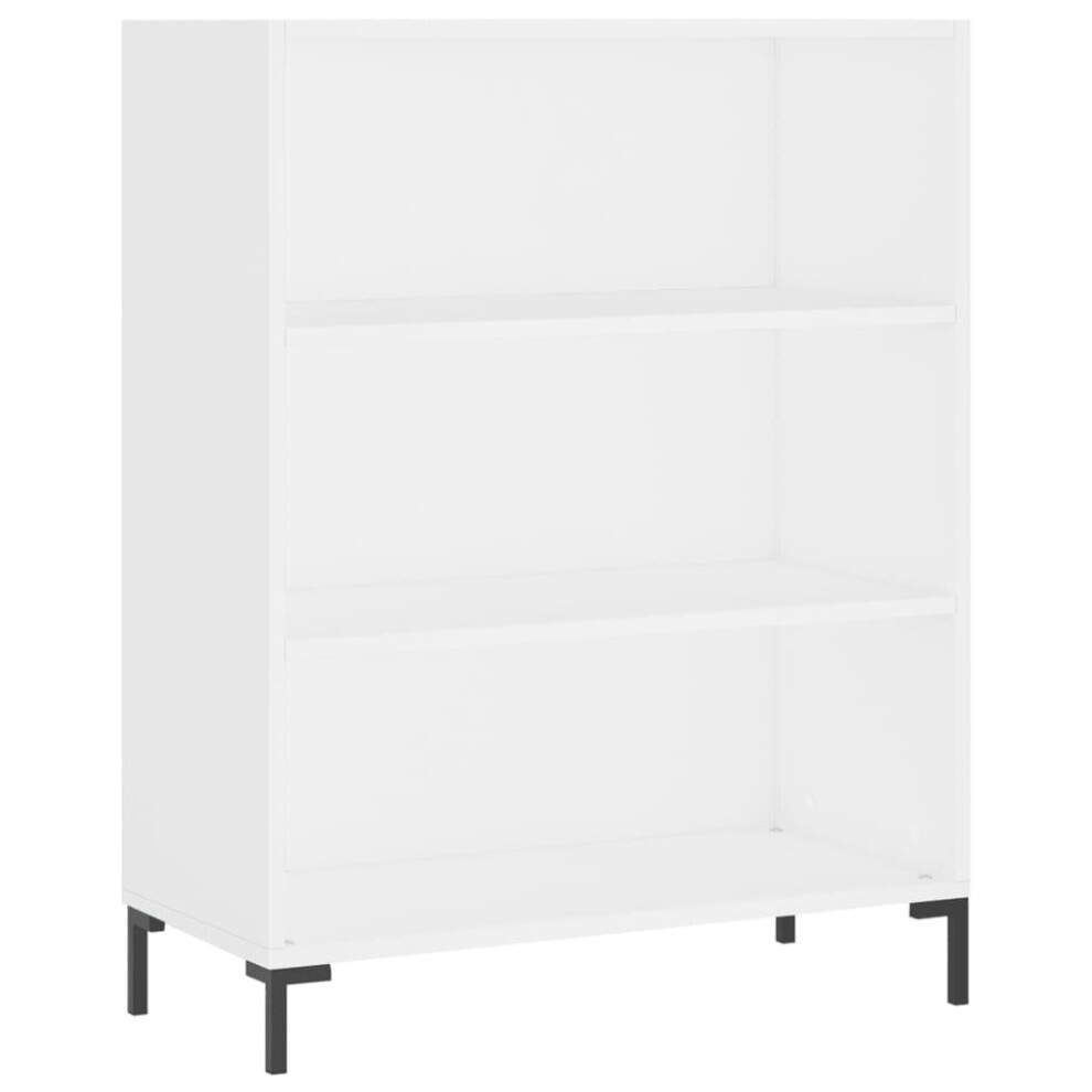 (white) vidaXL Bookcase Display Cabinet Sideboard Bookshelf Brown Oak Engineered Wood