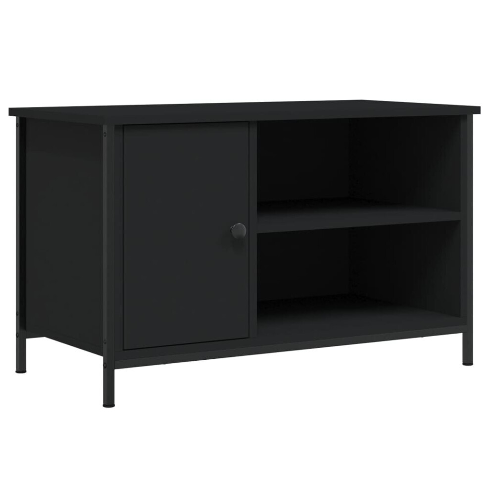 Vidaxl (Black) Tv Cabinet Side Cabinet Sideboard Cupboard Smoked Oak Engineered Wood Black