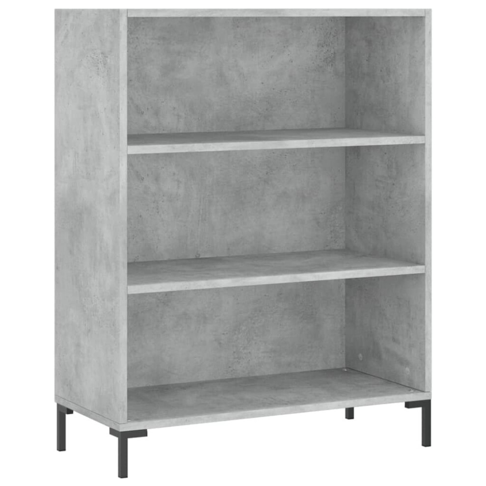 (concrete grey) vidaXL Bookcase Display Cabinet Sideboard Bookshelf Brown Oak Engineered Wood