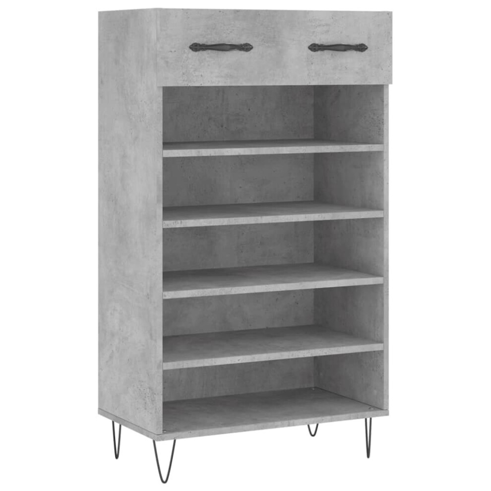 (concrete grey) vidaXL Shoe Cabinet Shoe Cupboard Shoe Storage Rack Sonoma Oak Engineered Wood