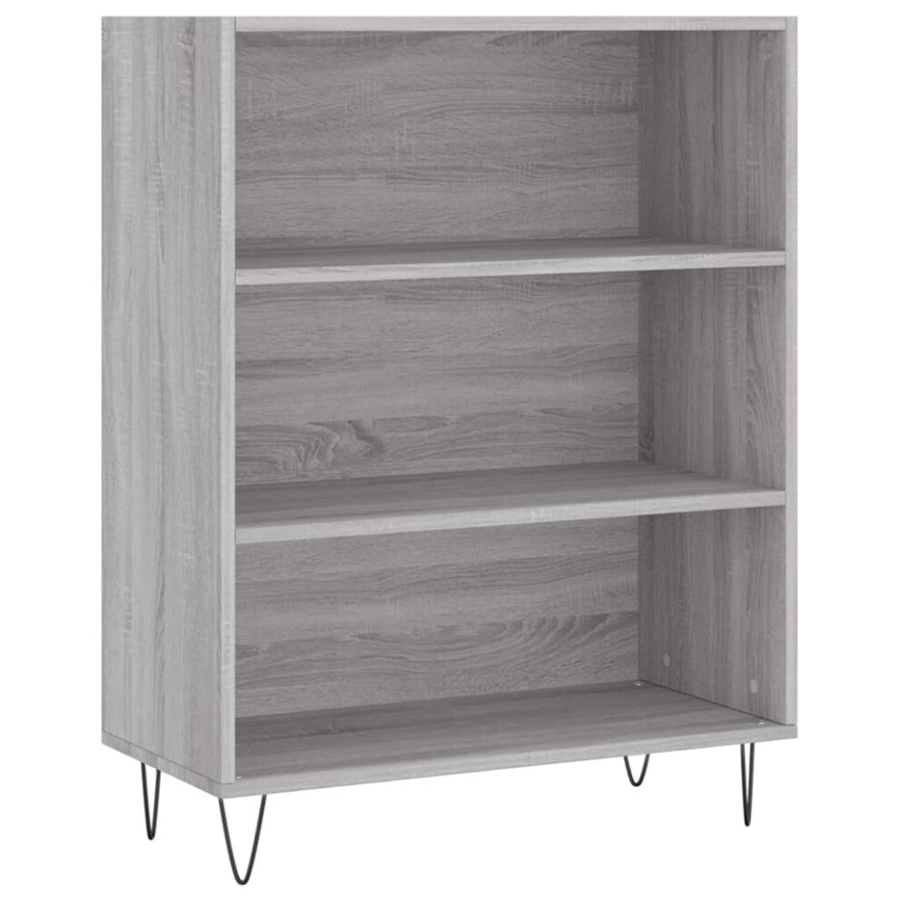 (grey sonoma) vidaXL Bookcase Storage Unit Sideboard Bookshelf Concrete Grey Engineered Wood