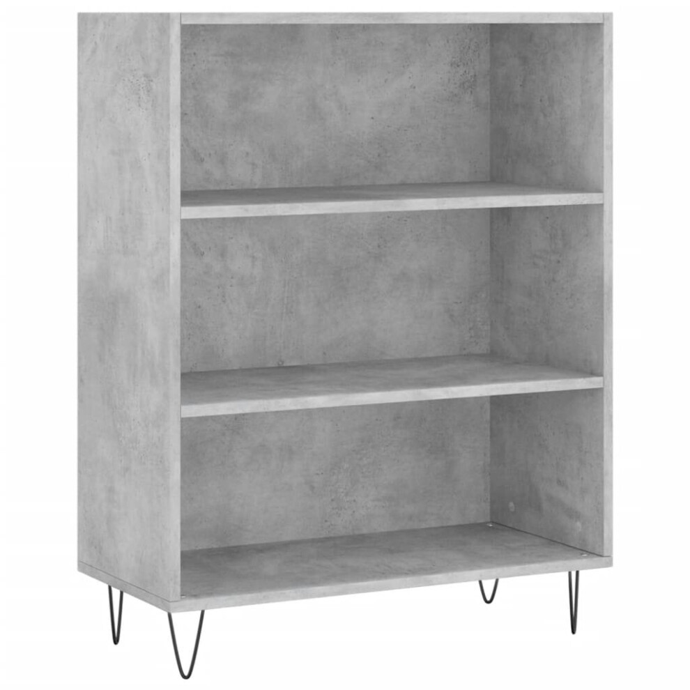 (concrete grey) vidaXL Bookcase Storage Unit Sideboard Bookshelf Concrete Grey Engineered Wood