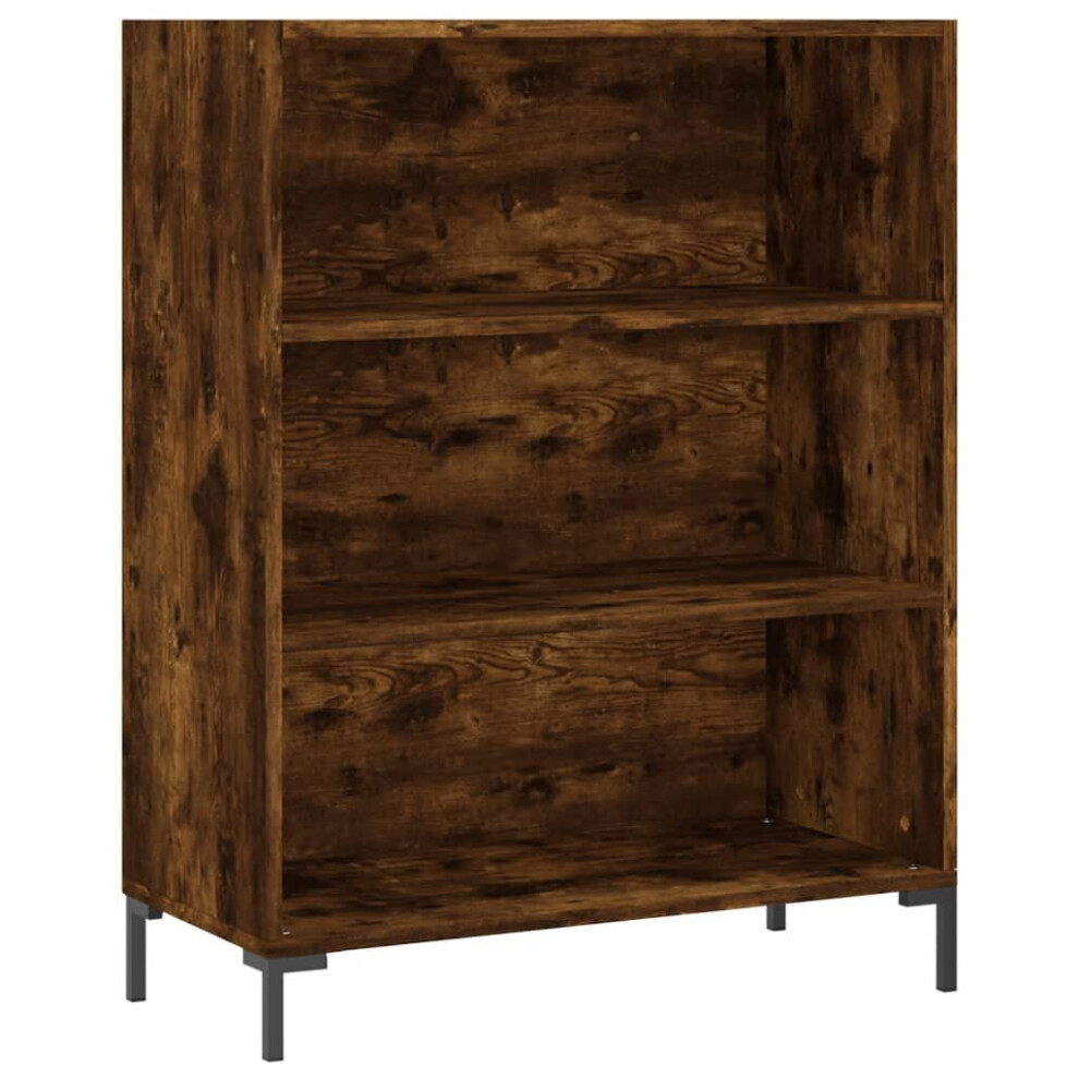 (smoked oak) vidaXL Bookcase Display Cabinet Sideboard Bookshelf Brown Oak Engineered Wood