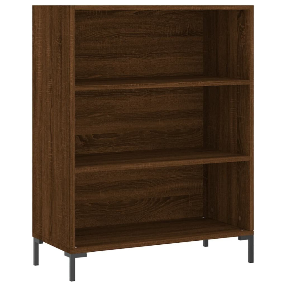 (brown oak) vidaXL Bookcase Display Cabinet Sideboard Bookshelf Brown Oak Engineered Wood