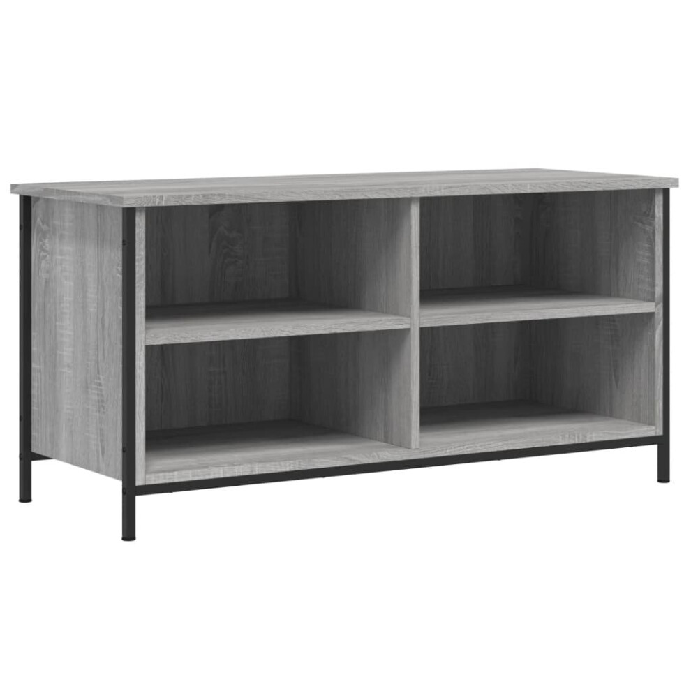 VIDAXL TV Cabinet 4 Shelf Grey Wood - Image 3