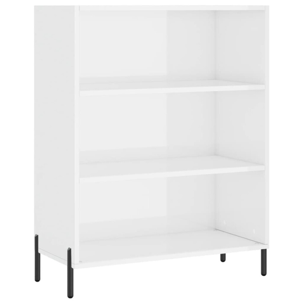 (white) vidaXL Shelf Cabinet Storage Cabinet Bookcase Bookshelf White Engineered Wood