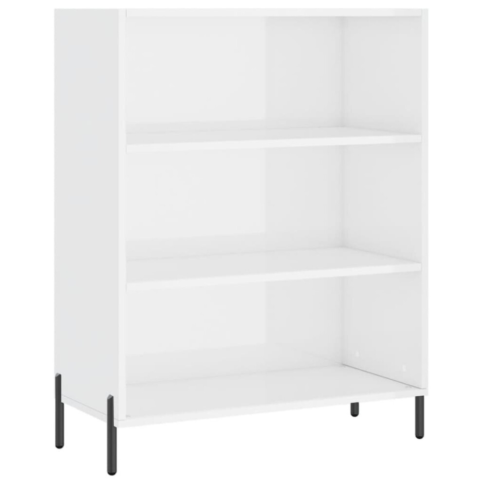 (high gloss white) vidaXL Shelf Cabinet Storage Cabinet Bookcase Bookshelf White Engineered Wood