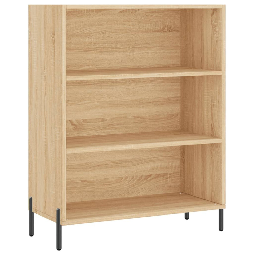 (sonoma oak) vidaXL Shelf Cabinet Storage Cabinet Bookcase Bookshelf White Engineered Wood