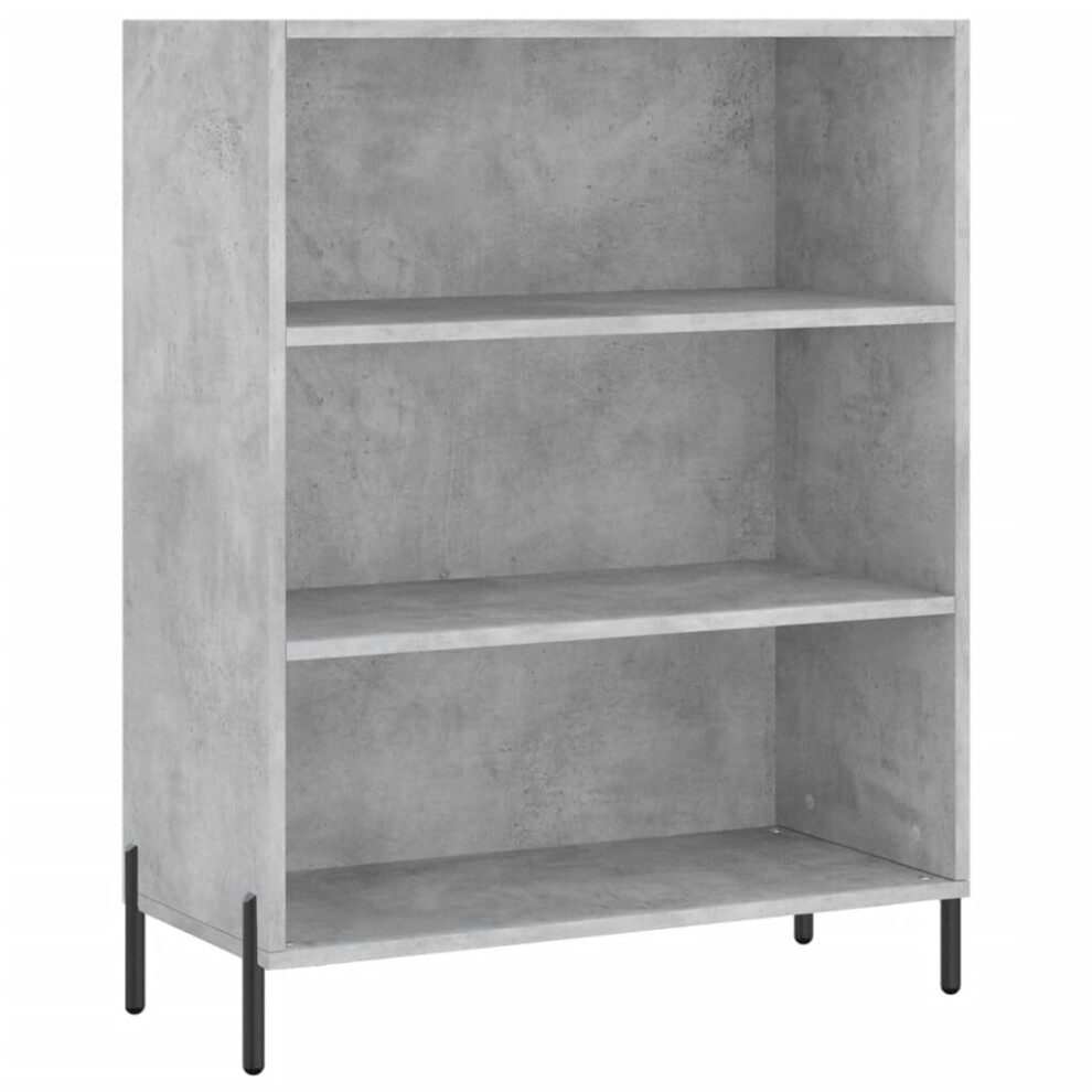 Vidaxl (Concrete Grey) Shelf Cabinet Bookcase Side Cabinet Storage Bookshelf Engineered Wood White,Grey