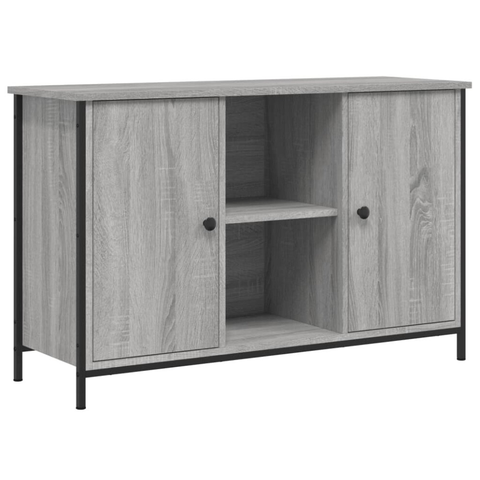 Vidaxl (Grey Sonoma) Tv Cabinet Tv Console Sideboard Media Console Black Engineered Wood