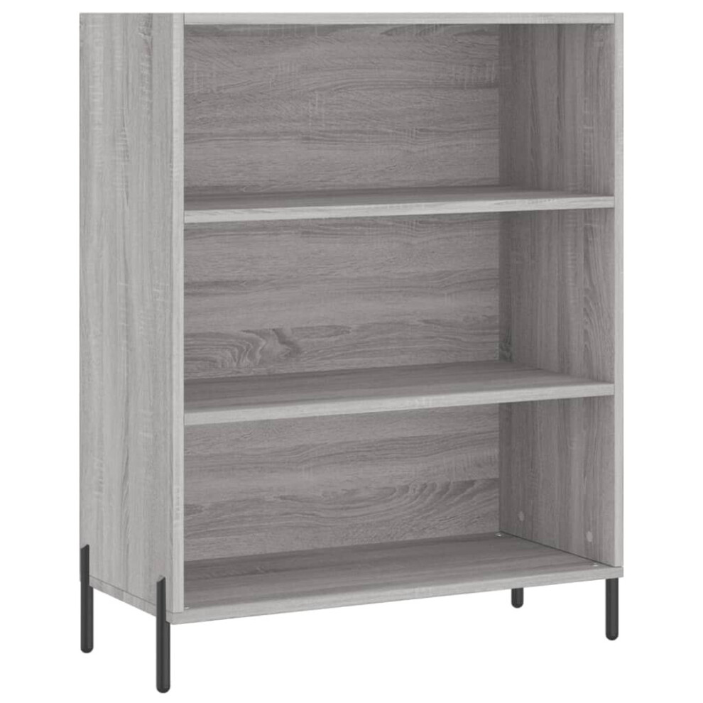 (grey sonoma) vidaXL Shelf Cabinet Storage Cabinet Bookcase Bookshelf White Engineered Wood