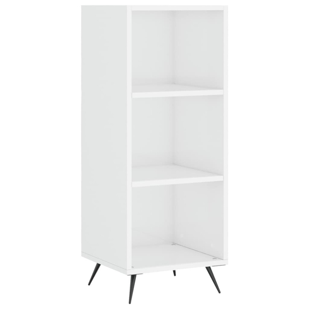 (high gloss white) vidaxL Shelf Cabinet Bookcase Display Shelves Storage Black Engineered Wood