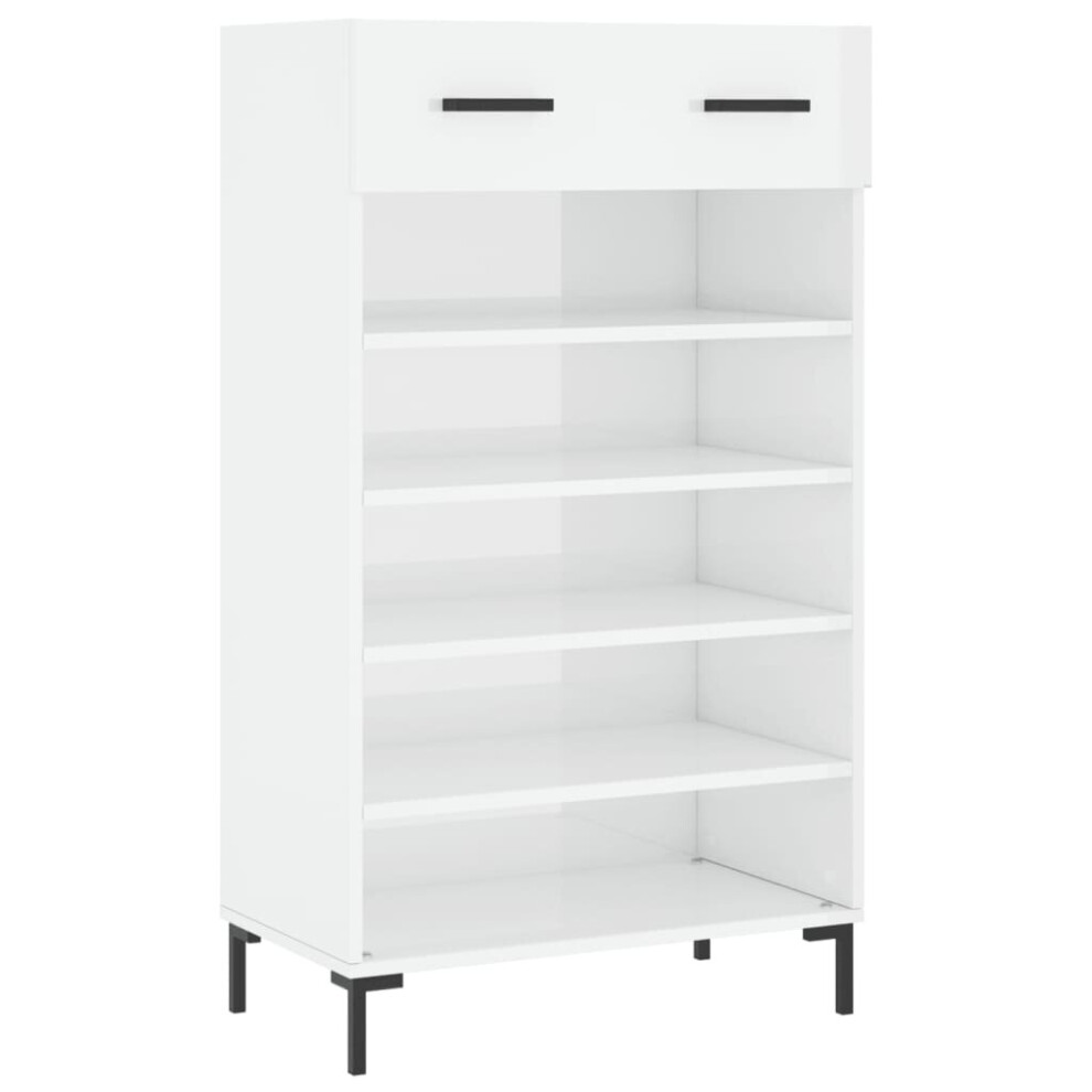 (high gloss white) vidaXL Shoe Cabinet Shoe Cupboard Shoe Rack High Gloss White Engineered Wood