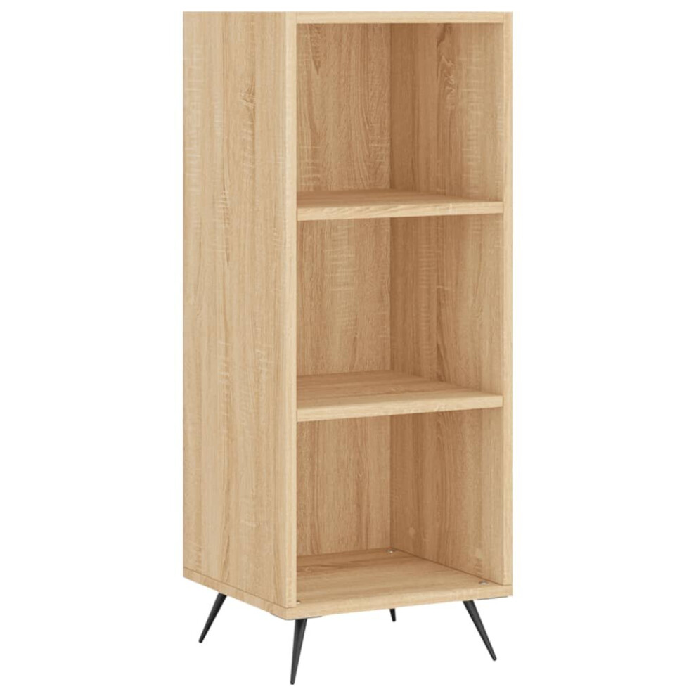 (sonoma oak) vidaxL Shelf Cabinet Bookcase Display Shelves Storage Black Engineered Wood