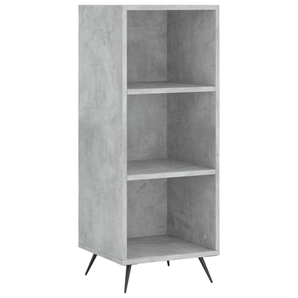 (concrete grey) vidaxL Shelf Cabinet Bookcase Display Shelves Storage Black Engineered Wood