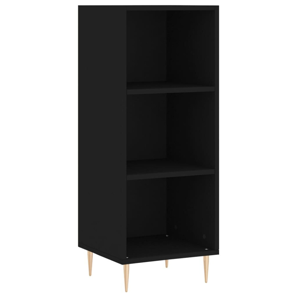 Vidaxl (Black) Sideboard Highboard Cupboard Side Cabinet Smoked Oak Engineered Wood