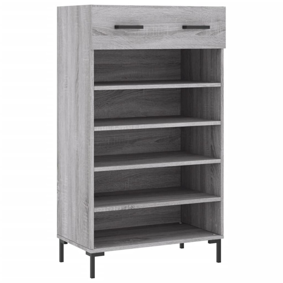 (grey sonoma) vidaXL Shoe Cabinet Shoe Cupboard Shoe Rack High Gloss White Engineered Wood