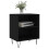 VidaXL (black, 2 pcs) vidaXL Bedside Cabinets Nightstand Bedside Table Bed Cabinet Engineered Wood 3