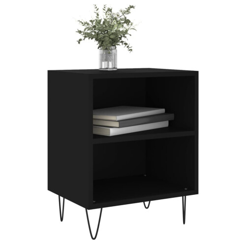 VidaXL (black, 2 pcs) vidaXL Bedside Cabinets Nightstand Bedside Table Bed Cabinet Engineered Wood 2