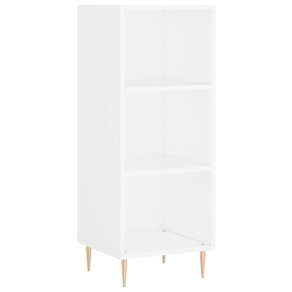 (white) vidaXL Sideboard Highboard Cupboard Side Cabinet Smoked Oak Engineered Wood