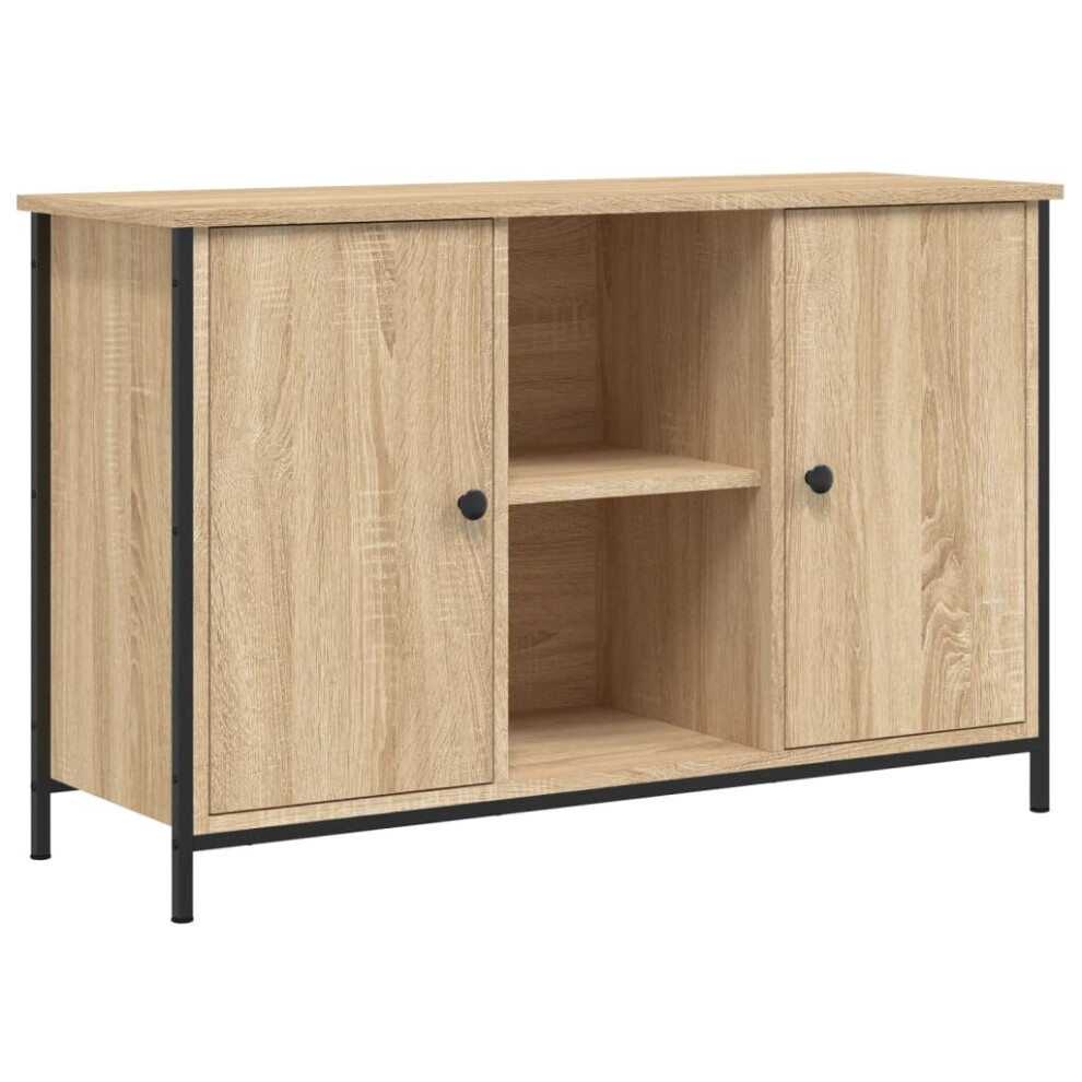 Vidaxl (Sonoma Oak) Tv Cabinet Tv Console Sideboard Media Console Engineered Wood Black