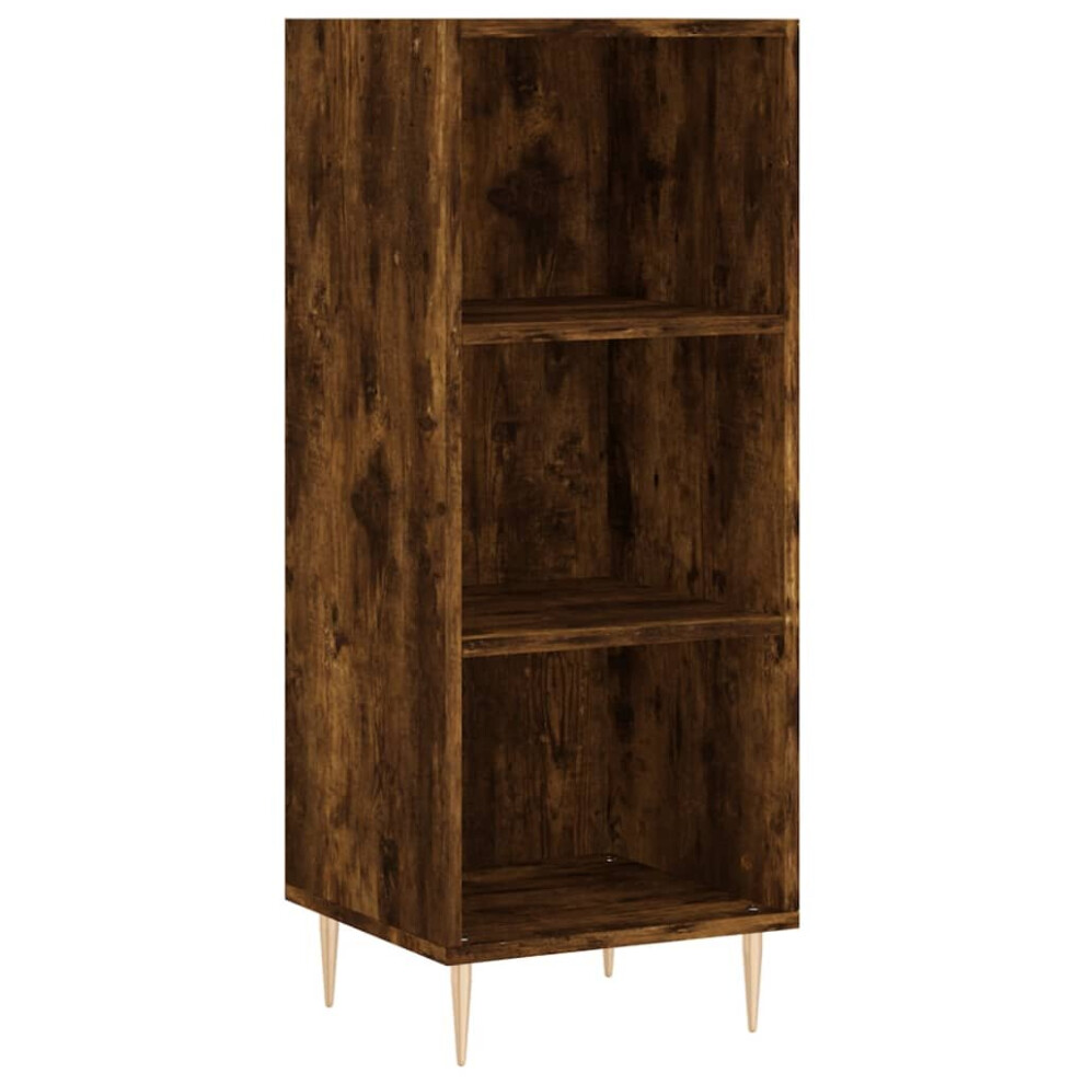 Vidaxl (Smoked Oak) Sideboard Highboard Cupboard Side Cabinet Smoked Oak Engineered Wood