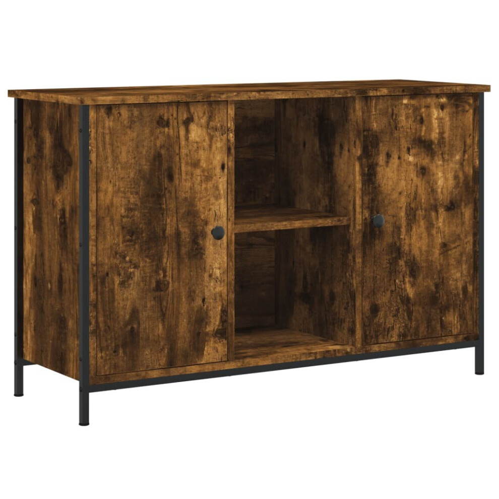 (smoked oak) vidaXL TV Cabinet TV Console Sideboard Media Console Black Engineered Wood