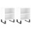 VidaXL (high gloss white, 2 pcs) vidaXL Bedside Cabinet Bed Table Nightstand Side Table Black Engineered Wood 1