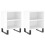 VidaXL (white, 2 pcs) vidaXL Bedside Cabinet Bed Table Nightstand Side Table Black Engineered Wood 1