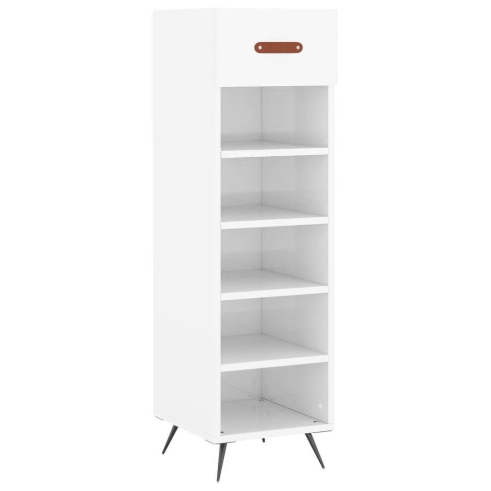 (high gloss white) vidaXL Shoe Cabinet Shoe Cupboard Shoe Storage Grey Sonoma Engineered Wood