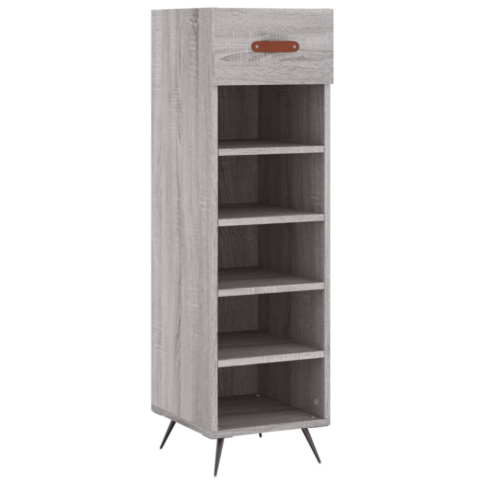 (grey sonoma) vidaXL Shoe Cabinet Shoe Cupboard Shoe Storage Grey Sonoma Engineered Wood