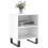 VidaXL (high gloss white, 2 pcs) vidaXL Bedside Cabinet Bed Table Nightstand Side Table Black Engineered Wood 3
