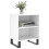VidaXL (white, 2 pcs) vidaXL Bedside Cabinet Bed Table Nightstand Side Table Black Engineered Wood 3
