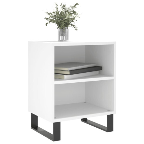 VidaXL (white, 2 pcs) vidaXL Bedside Cabinet Bed Table Nightstand Side Table Black Engineered Wood 2