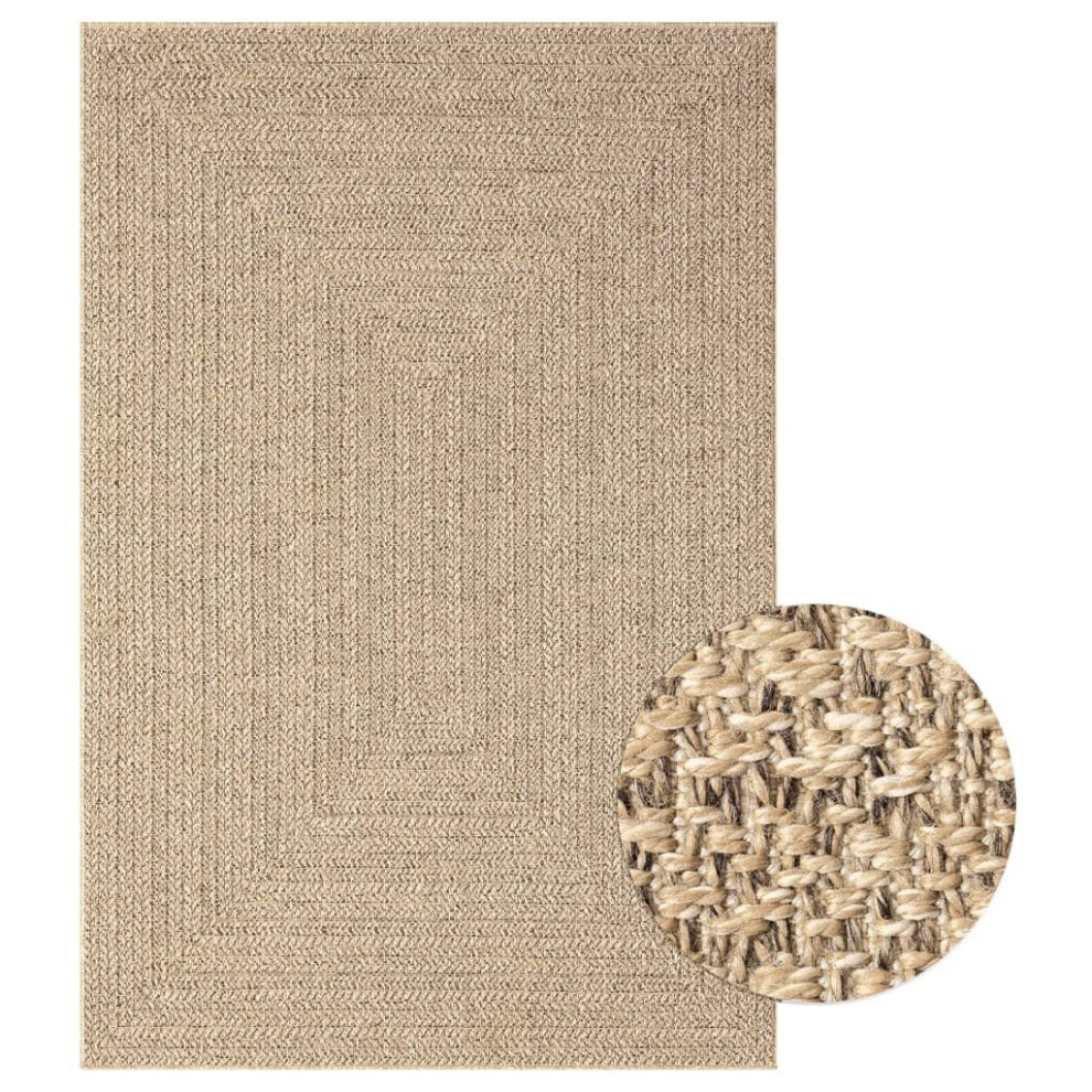 (140 X 200 cm, square) vidaXL Rug Floor Carpet For Indoor And Outdoor Door Mat Kitchen Rug Jute Look