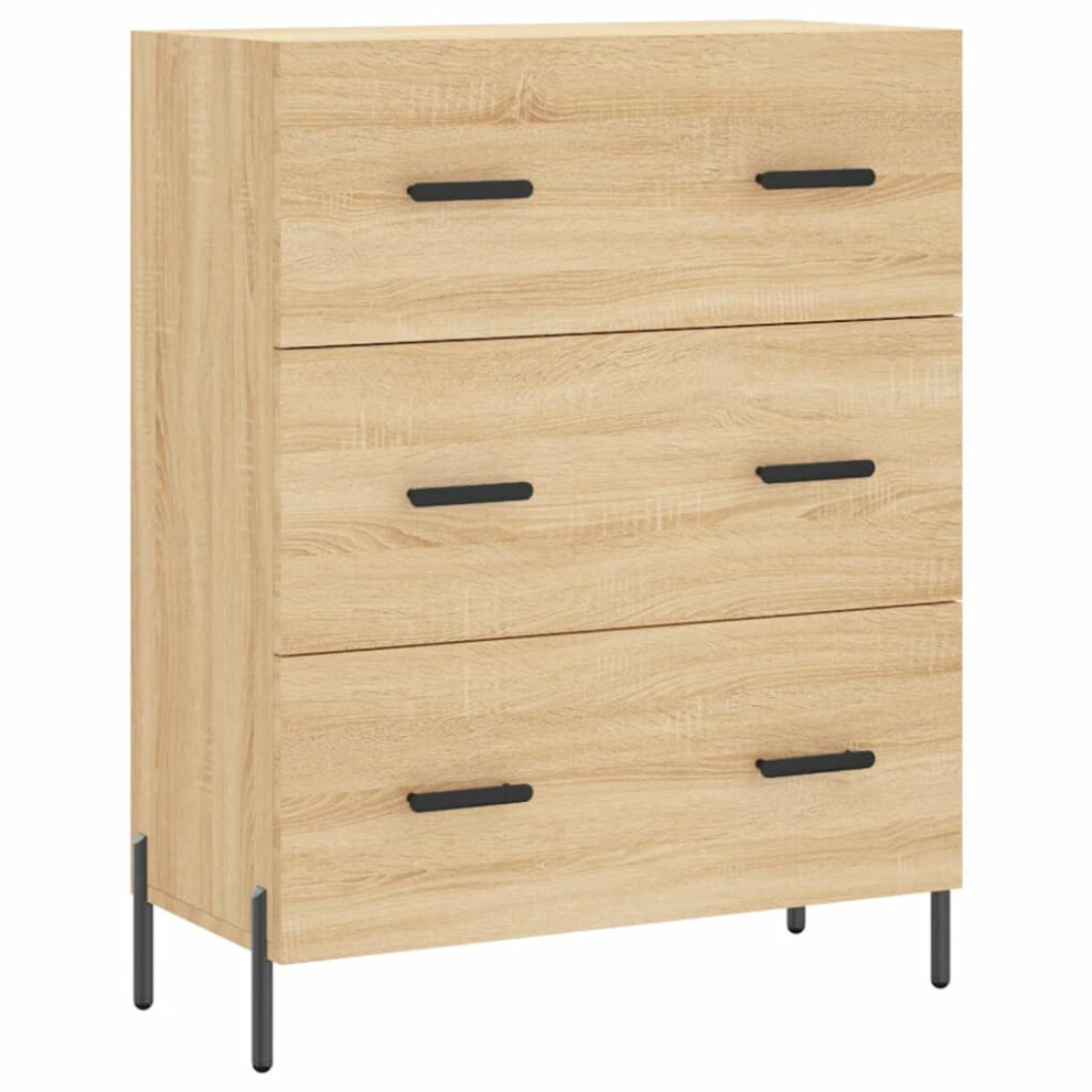 vidaXL Sideboard Storage Side Cabinet Cupboard Sonoma Oak Engineered Wood