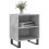 VidaXL (concrete grey, 2 pcs) vidaXL Bedside Cabinet Bed Table Nightstand Side Table Black Engineered Wood 3