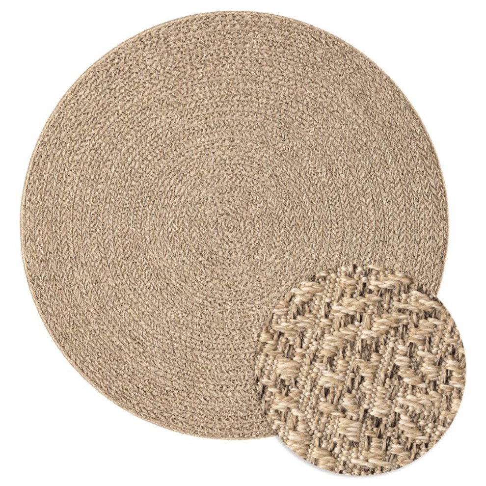 (160 cm, round) vidaXL Rug Floor Carpet for Indoor and Outdoor Door Mat Kitchen Rug Jute Look