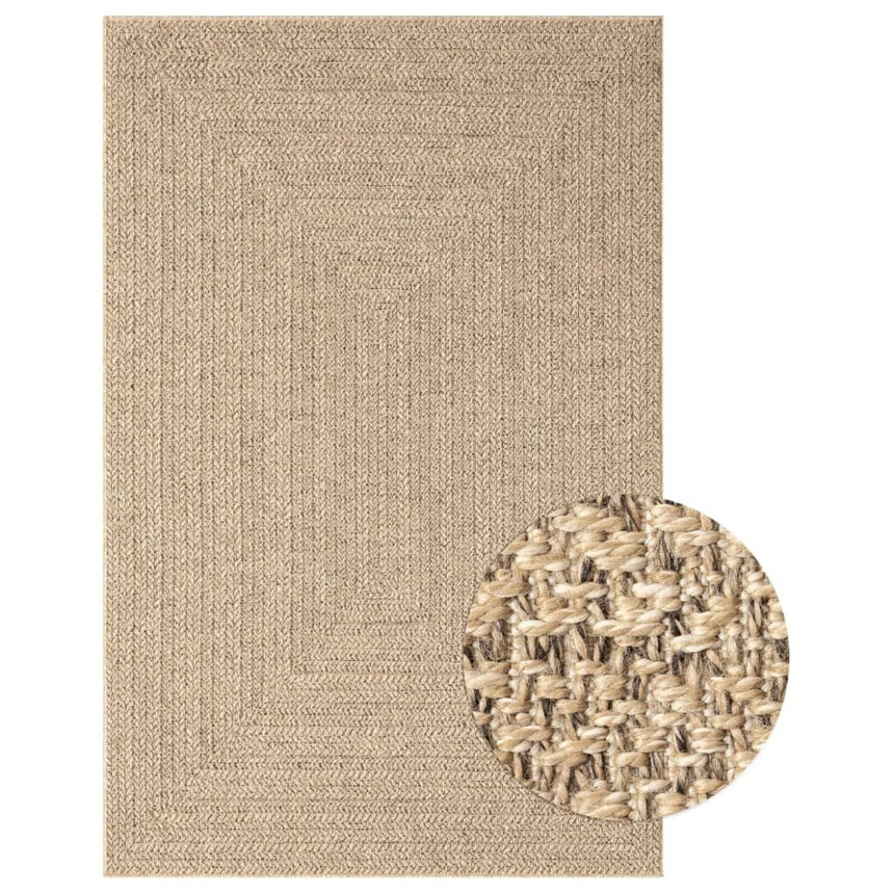 (160 x 230 cm, square) vidaXL Rug Floor Carpet for Indoor and Outdoor Door Mat Kitchen Rug Jute Look