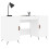 VidaXL (white) vidaXL Desk Computer Desk Writing Table Office Table Work Desk Engineered Wood 3