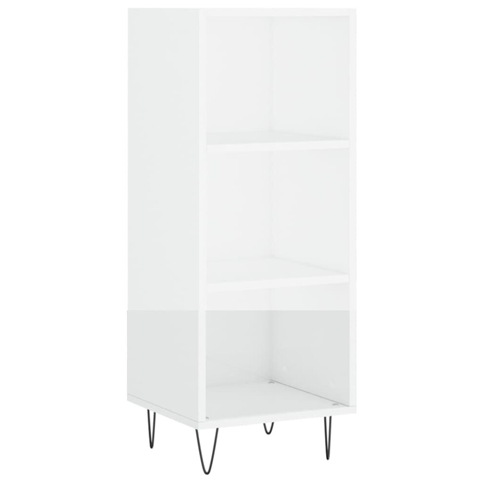 (high gloss white) vidaXL Sideboard Storage Cabinet Cupboard Side Cabinet White Engineered Wood