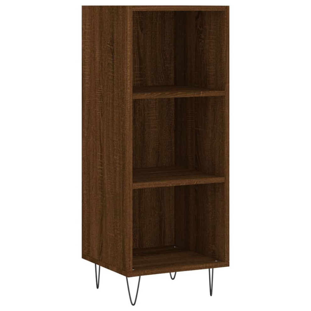 (brown oak) vidaXL Sideboard Storage Cabinet Cupboard Side Cabinet White Engineered Wood